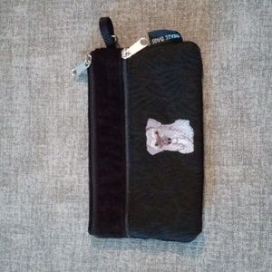 Dixie Bags Scottie dog clutch travel makeup ID wallet wristlet coin purse bag